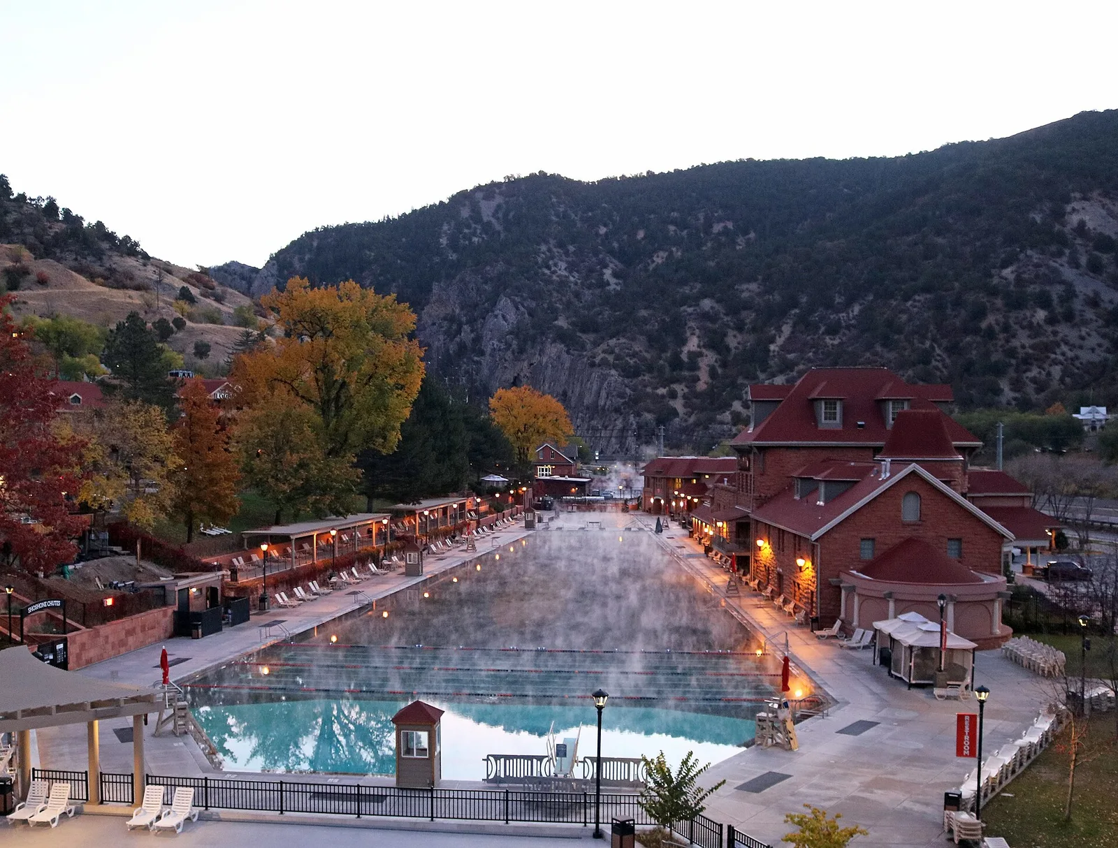 Glenwood Hot Springs Grand Pool — the world's largest mineral hot springs pool