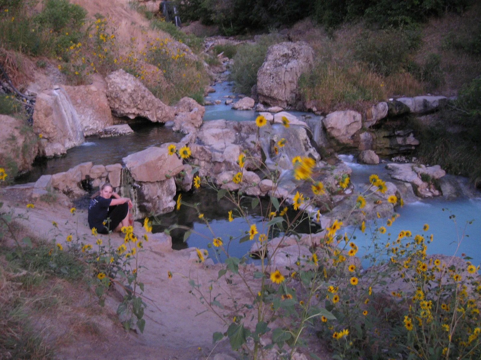 The creek-side pools of Fifth Water (Diamond Fork) Hot Springs, Utah