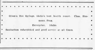 Givens Hot Springs, Idaho